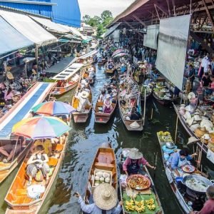 mercado flotante Damoen Saduak Bangkok